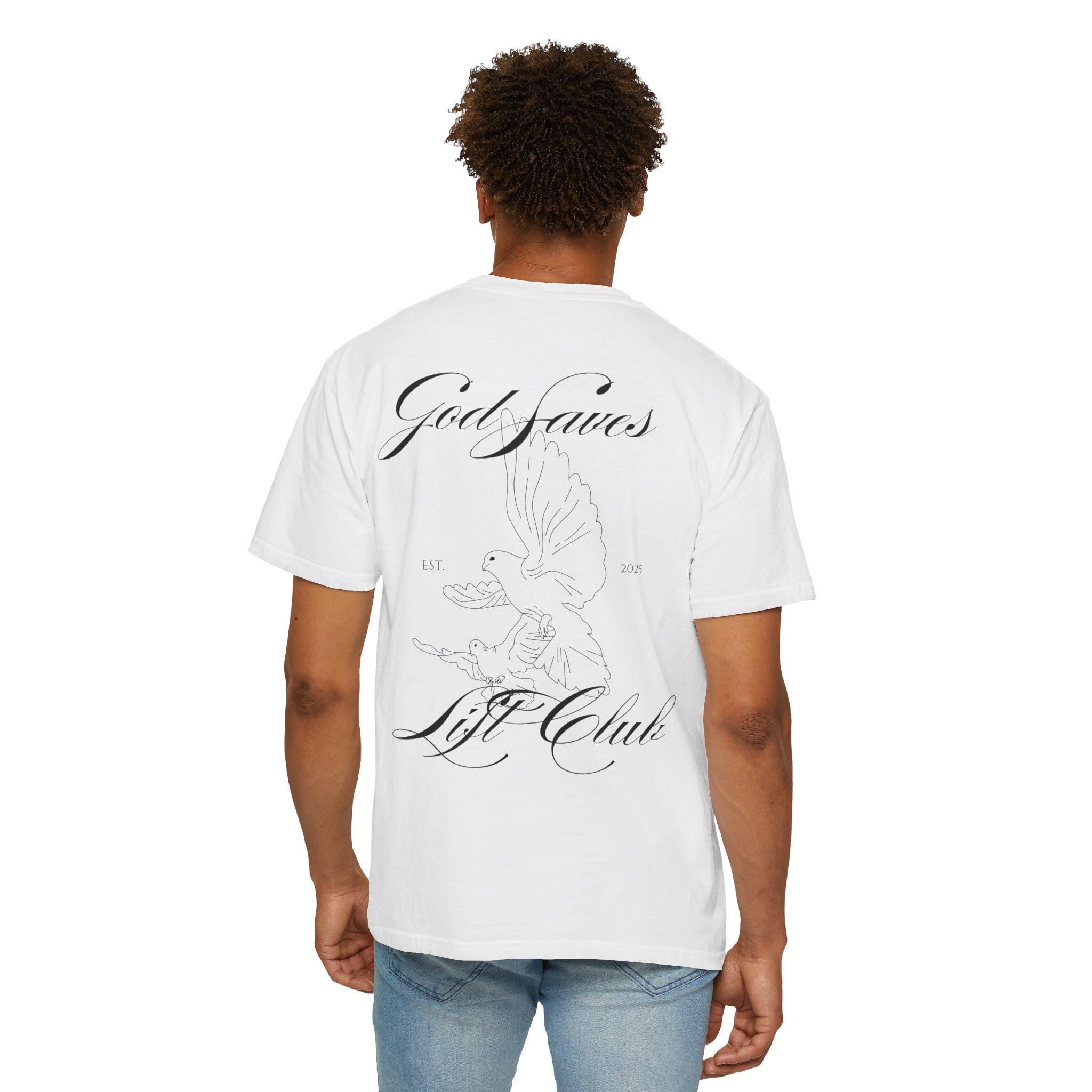 God Saves Lift Club Oversized Heavyweight Tee | Premium Gym & Streetwear Shirt