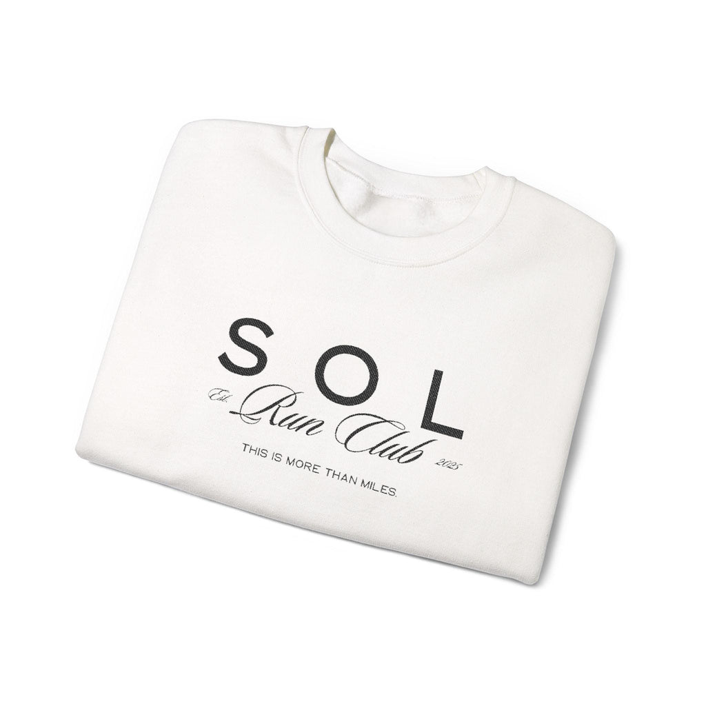 Embroidered SOL Run Club Crewneck Sweatshirt